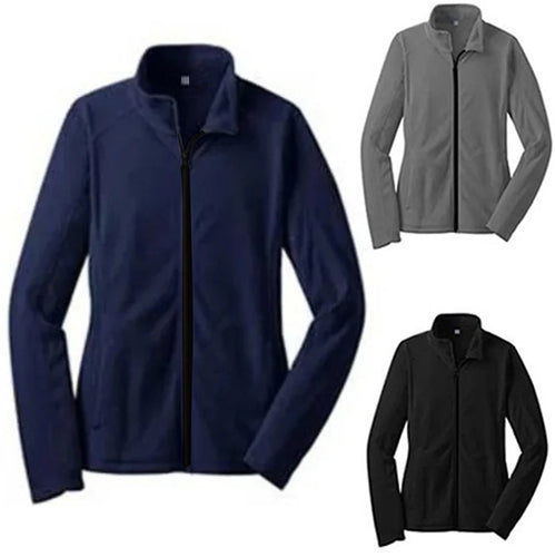 Women's fleece jacket with high collar and side pockets Amarae