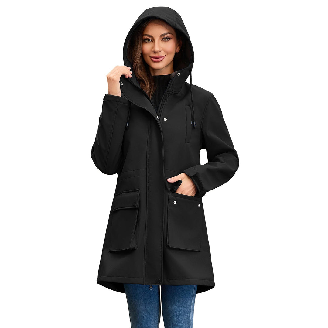 Ladies Functional Outdoor Jacket with Adjustable Waist Drawstring and Inner Lining Lune London