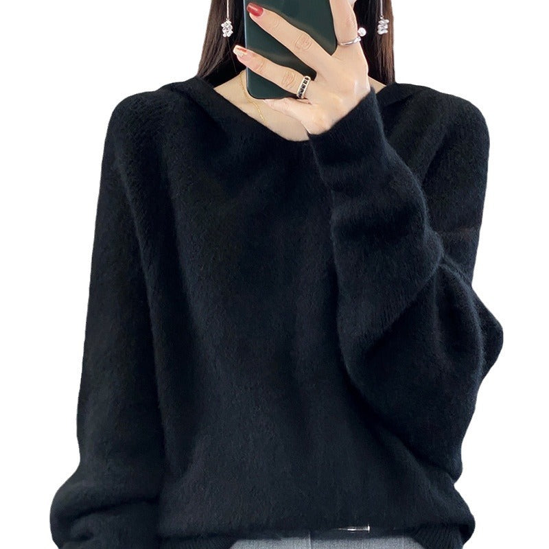 Pull décontracté pour femmes avec des manches volumineuses et un col en V Chic & Stil