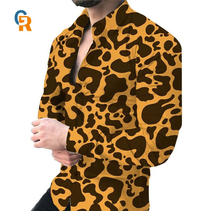Shirt for men with a striking animal pattern Amarae