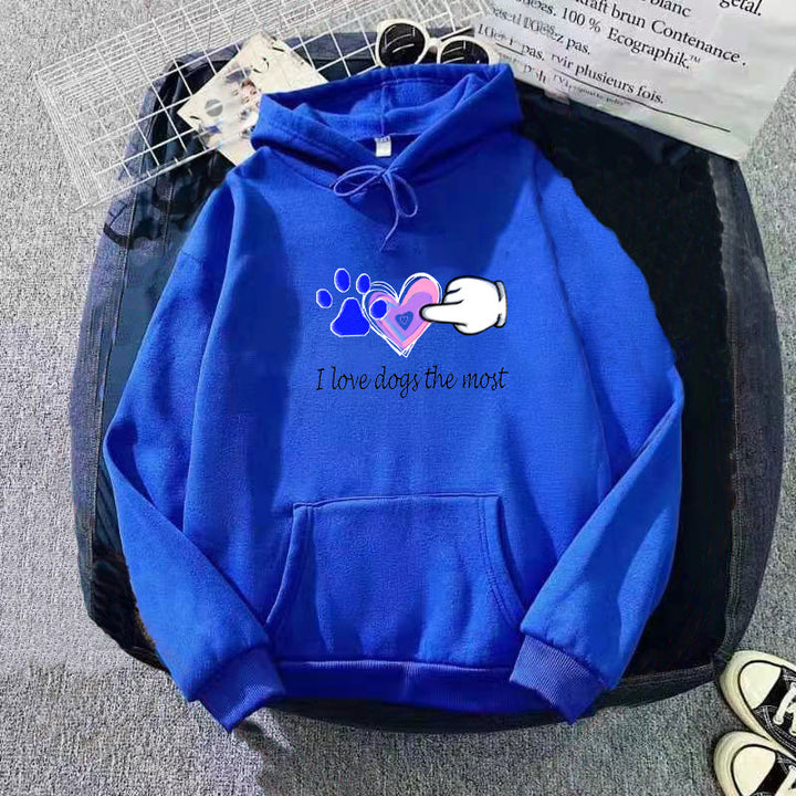 Women Hoodie with Loving Dog Design Chic & Stil