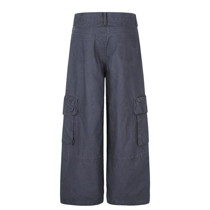 Women's wide cargo culotte pants with graffiti print and large flap pockets Amarae