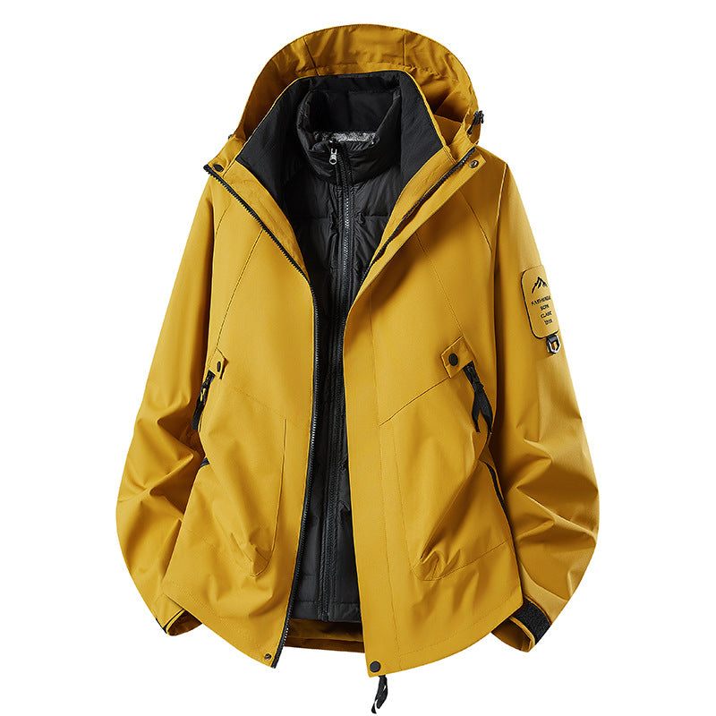 Men's Two-in-One Weather Protection Jacket with Removable Padded Vest and Adjustable Hood Amarae