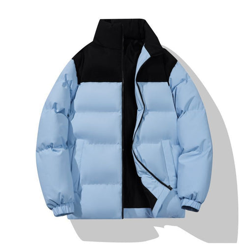 Isolated puffer jacket for men with high collar Amarae