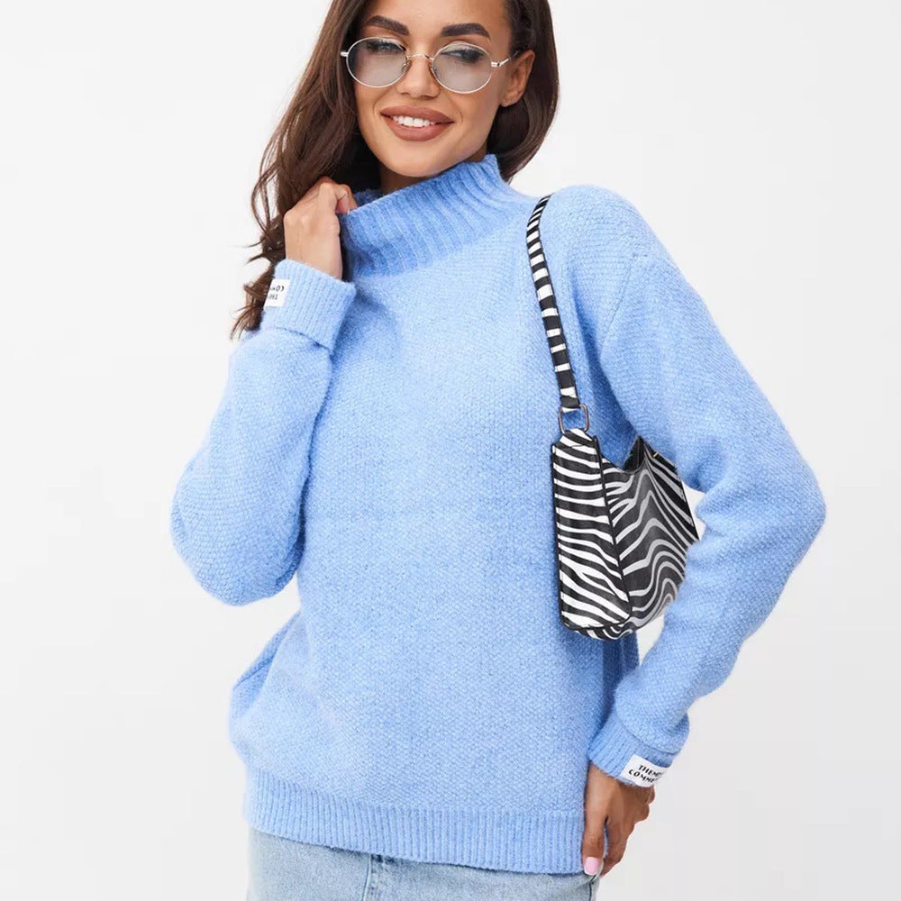 Pull femme à col haut en tricot doux Chic & Stil