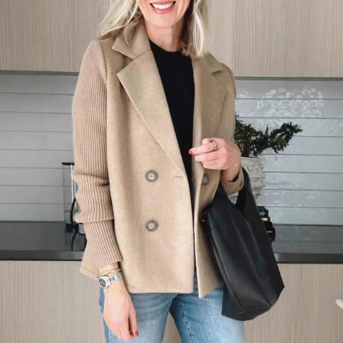 Double-breasted blazer jacket for women with structured sleeves Amarae
