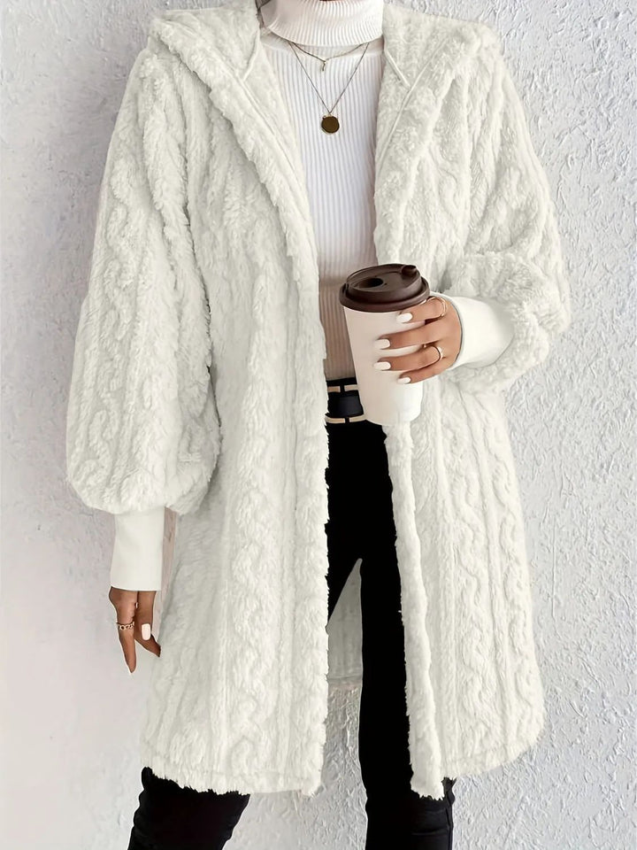 Luxurious fleece hooded jacket for women Lune London