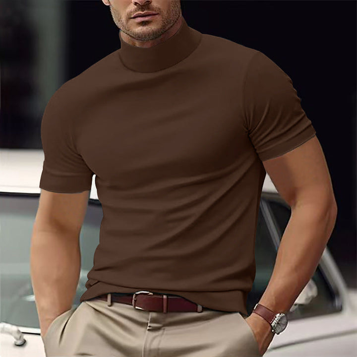 Men's Short Sleeve Turtleneck T-Shirt Lune London