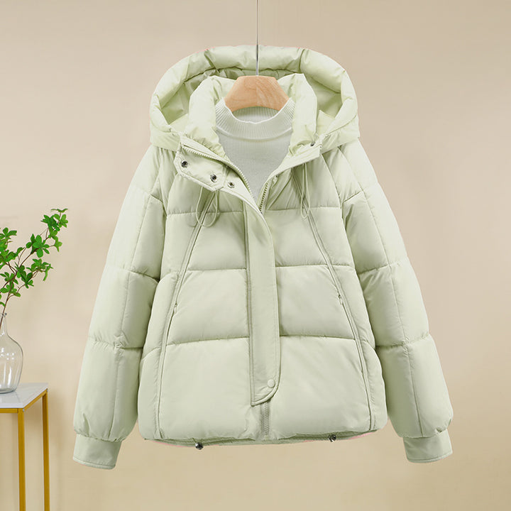 Ladies high-quality quilted functional coat with hood and insulating inserts Lune London