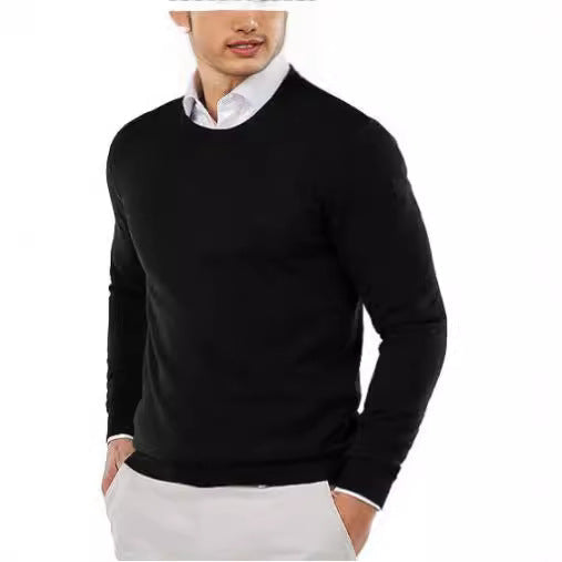 Men's Elegant Round Neck Sweater Made Of Fine Cotton Lune London
