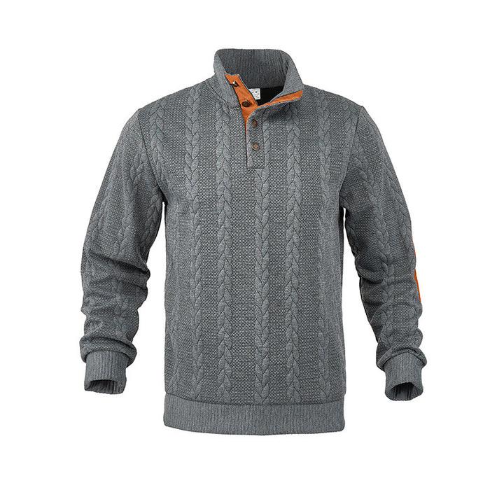 Round neck sweater for men with contrasting details Lune London