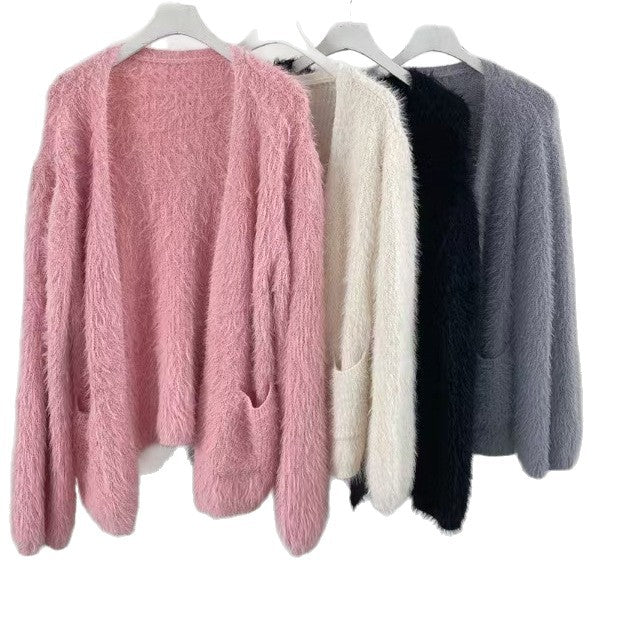 Cardigan Doux pour Femmes avec Ouvertures Frontales et Poches Pratiques Chic & Stil