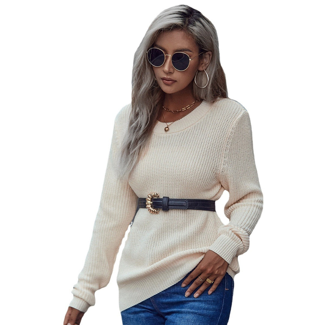 Pull en tricot pour femmes avec ceinture ajustée Chic & Stil