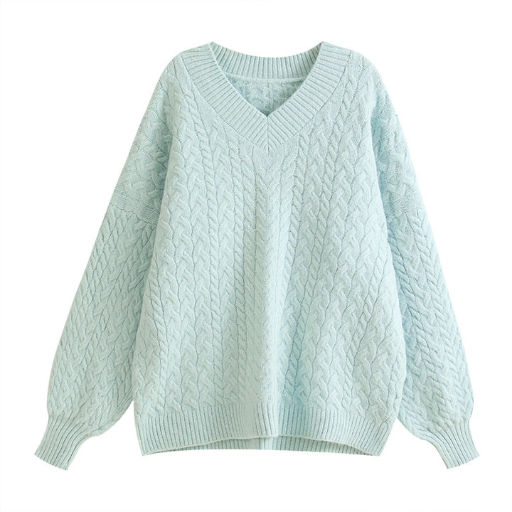 Pull en tricot pour femmes avec motif en câble texturé et manches volumineuses Chic & Stil