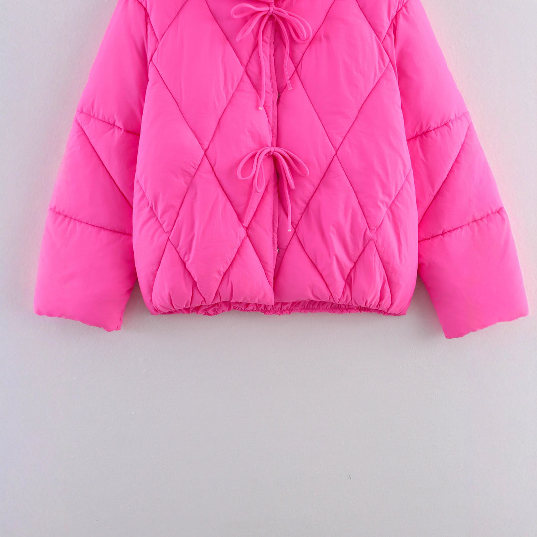 Trendy quilted jacket for women with high collar Lune London