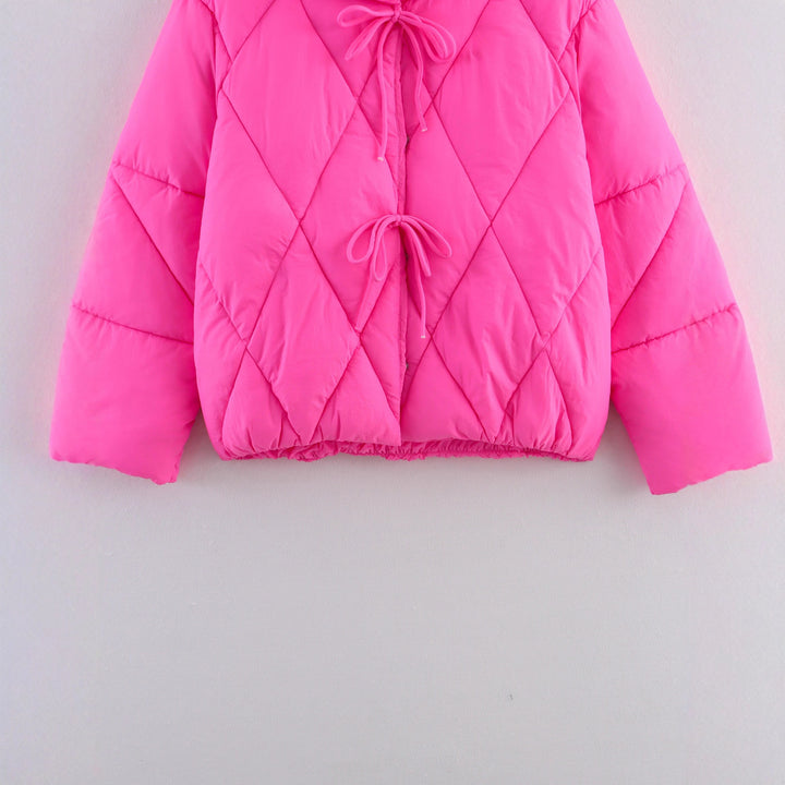 Trendy quilted jacket for women with high collar Lune London