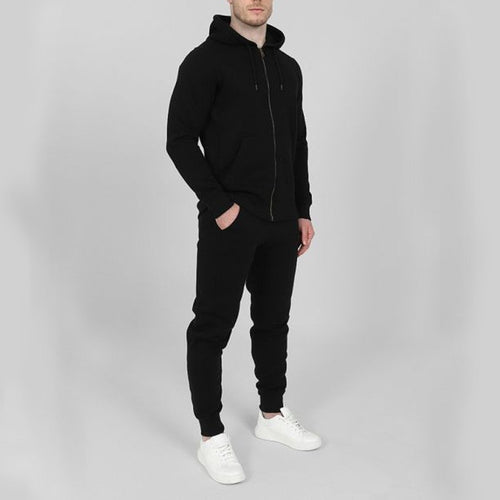 Men's sporty jogging suit set with practical pockets and high collar Amarae