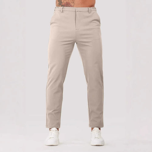 Slim fit chino pants for men with elastic waistband and side pockets Amarae