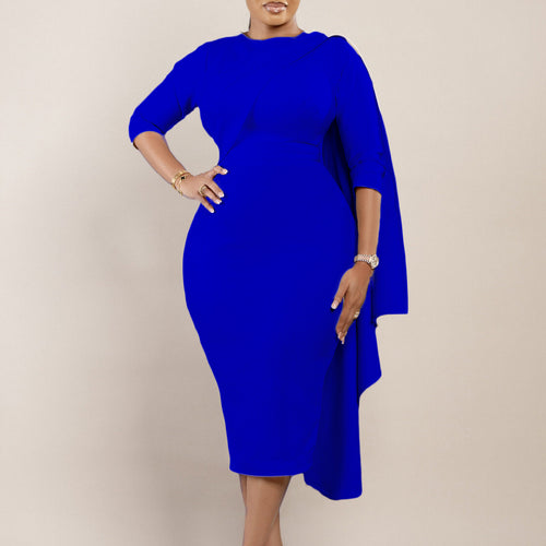 Midi dress for women with asymmetric cut Amarae