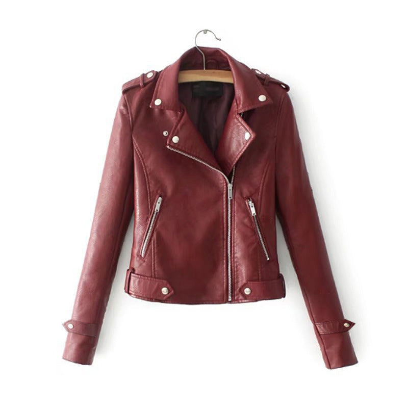 Stylish faux leather biker jacket for women with modern cut Lune London