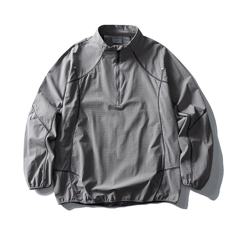 Unisex Lightweight Tech Half-Zip Pullover with Raglan Sleeves Amarae
