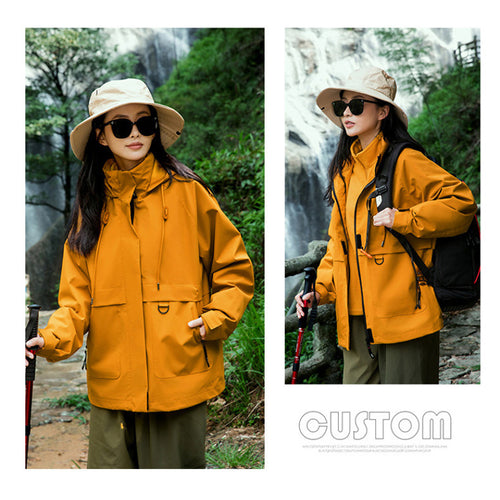 Functional jacket for men with adjustable hood and waterproof material Amarae