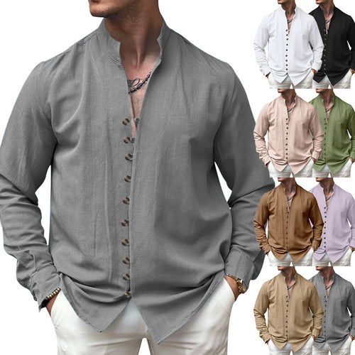 Chic long sleeve shirt for men with button details Amarae