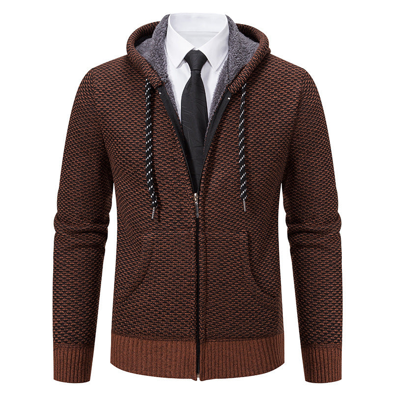Stylish hooded jacket for men with soft inner lining and elegant accents Lune London