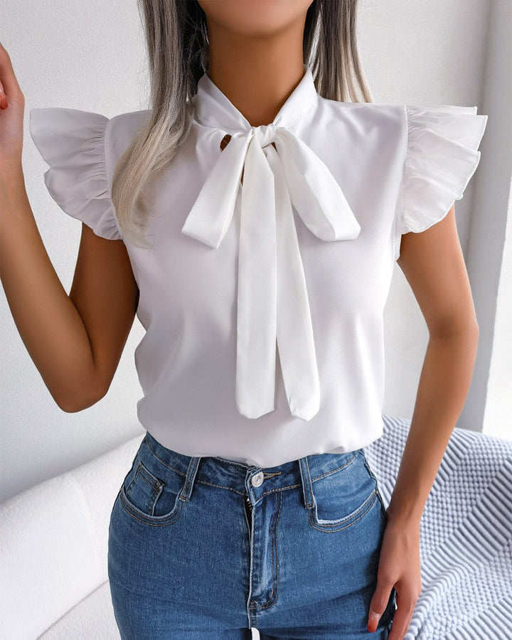 Ladies elegant blouse with bow Lune London