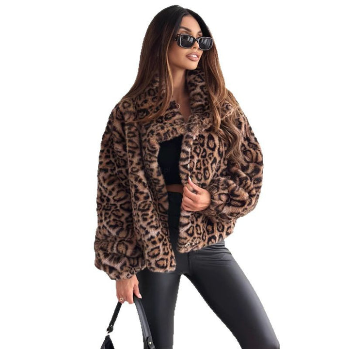 Ladies soft leopard fur jacket Amarae