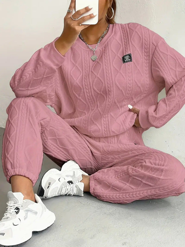 Costume en tricot pour femmes avec design texturé et coupe confortable Chic & Stil