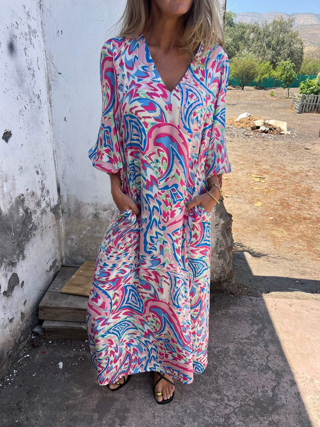 Chic and Stylish Women's Vibrant Printed Maxi Dress