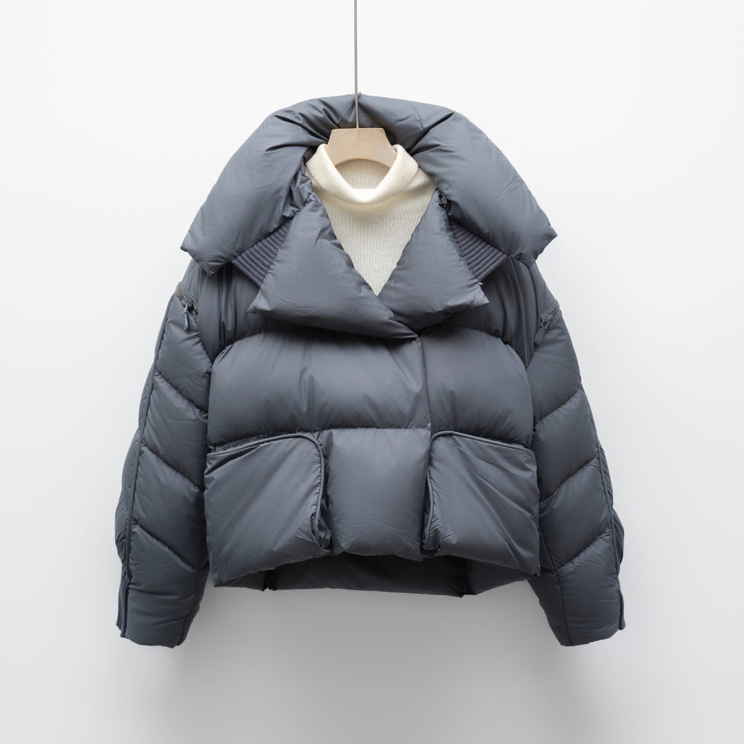 Veste matelassée raccourcie pour femmes avec col montant et poches pratiques Lune London