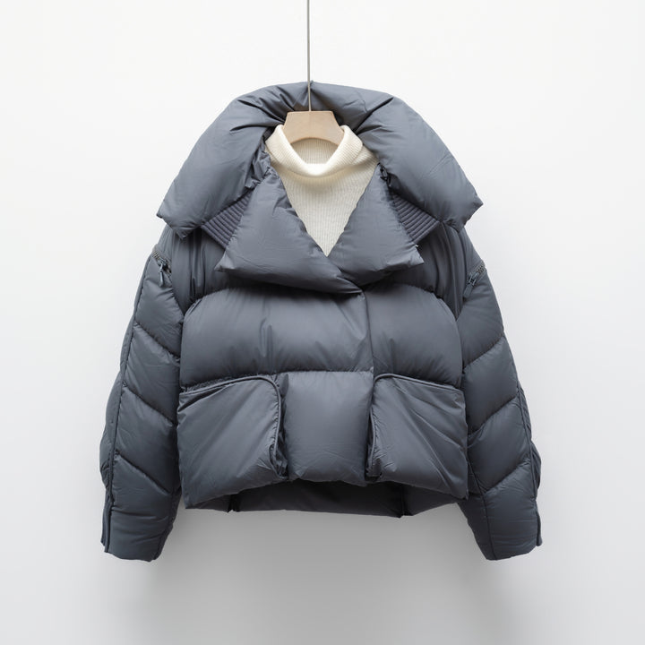 Veste matelassée raccourcie pour femmes avec col montant et poches pratiques Lune London