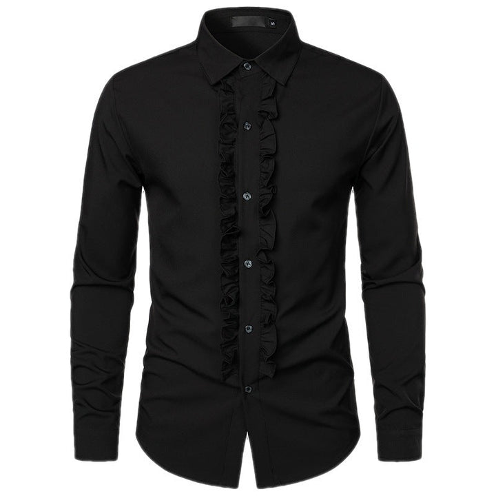 Men's Elegant Shirt with Ruffle Details Amarae