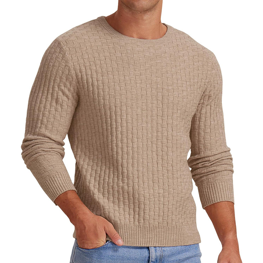 Lune London structured round neck sweater for men