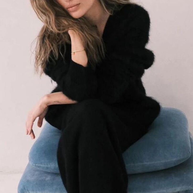 Ladies Oversized Plush Cardigan Lune London