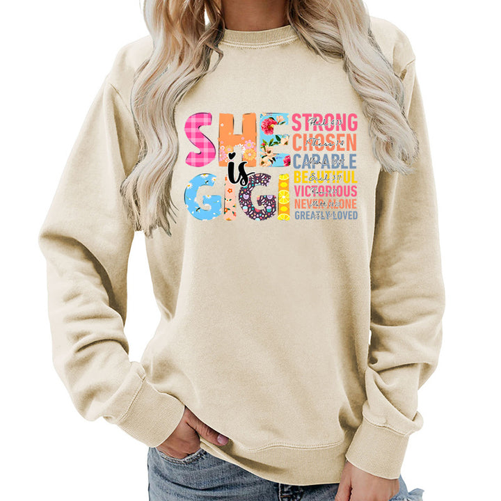 Sweatshirt pour femmes avec design de texte inspirant Chic & Stil