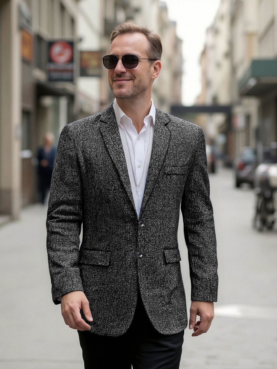 Elegant blazer for men in textured fabric Lune London