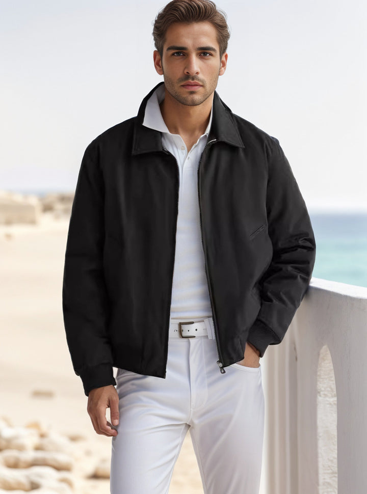 Modern bomber jacket for men with minimalist design Lune London
