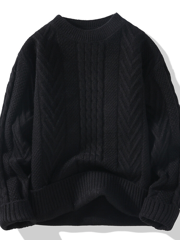 Lune London | Men's knit sweater with modern cable and ribbed structures