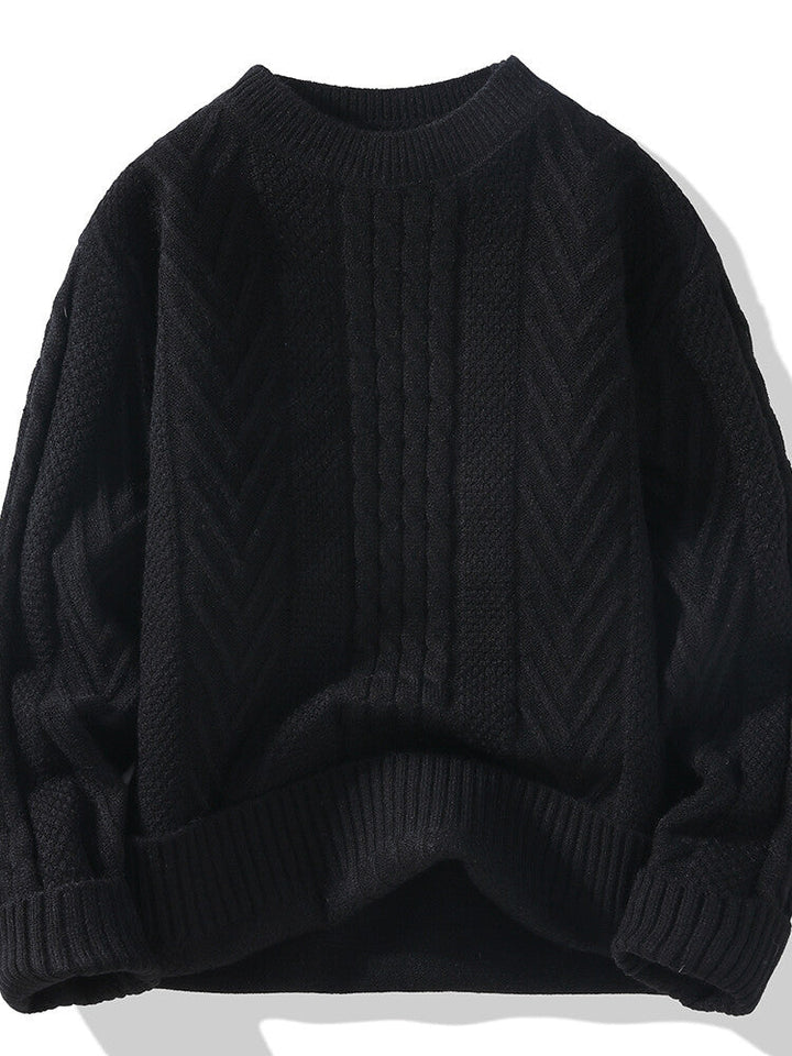 Lune London | Men's knit sweater with modern cable and ribbed structures