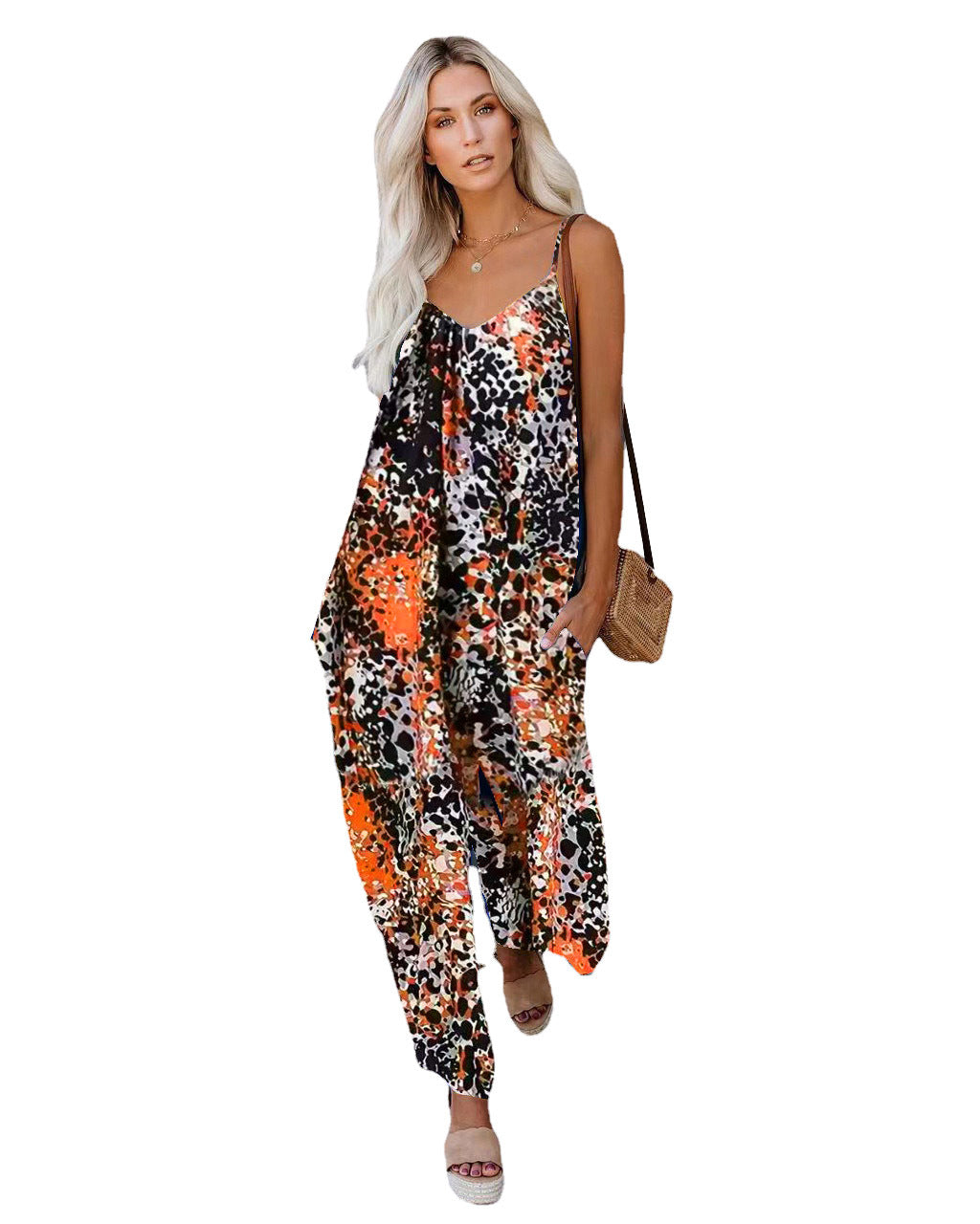 Lune London Abstract Printed Maxi Fluid Dress for Women