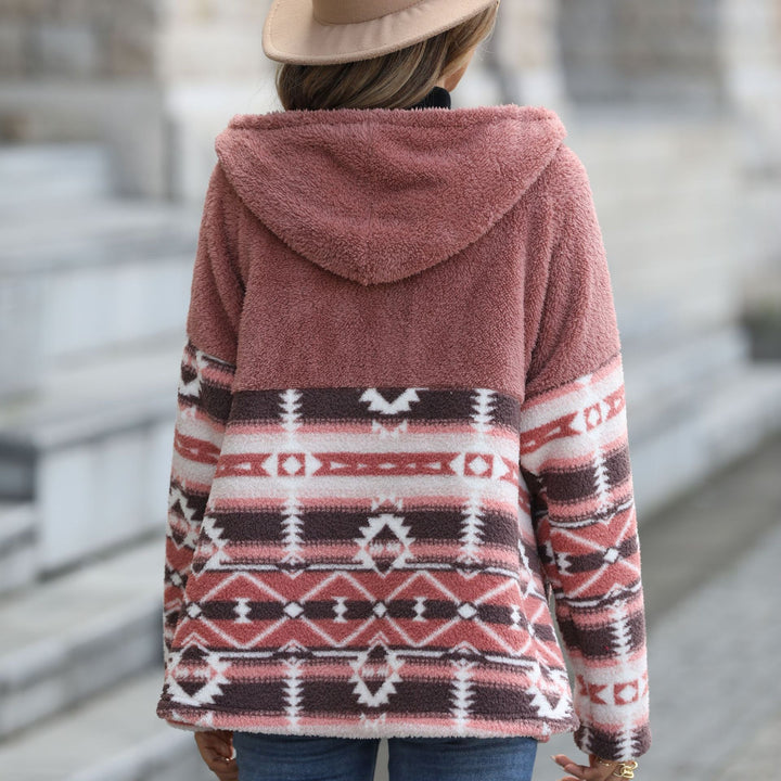 Fleece jacket for women with traditional pattern and practical pockets Lune London