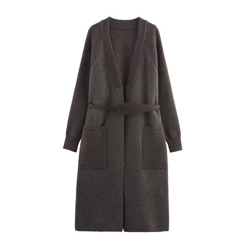 Knit coat woman with an elegant fit and practical pockets Amarae