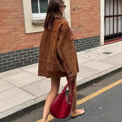 Casual suede jacket for ladies Amarae
