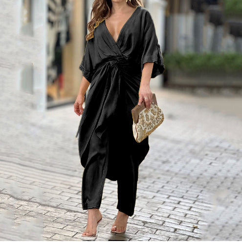 Combinaison élégante pour femmes avec design décontracté et définition de taille Chic & Stil
