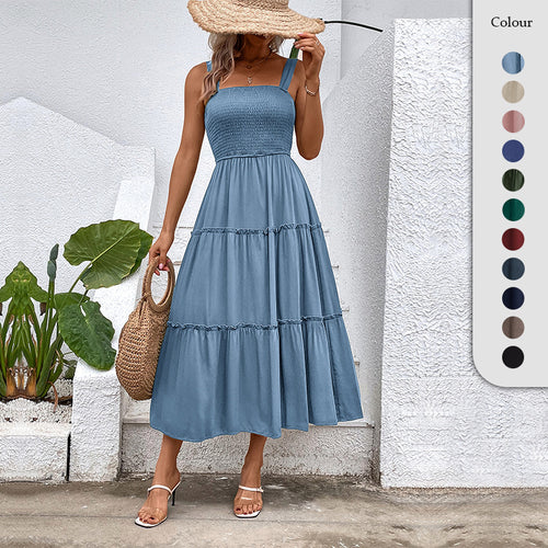 Women’s tiered dress with gathered top Amarae