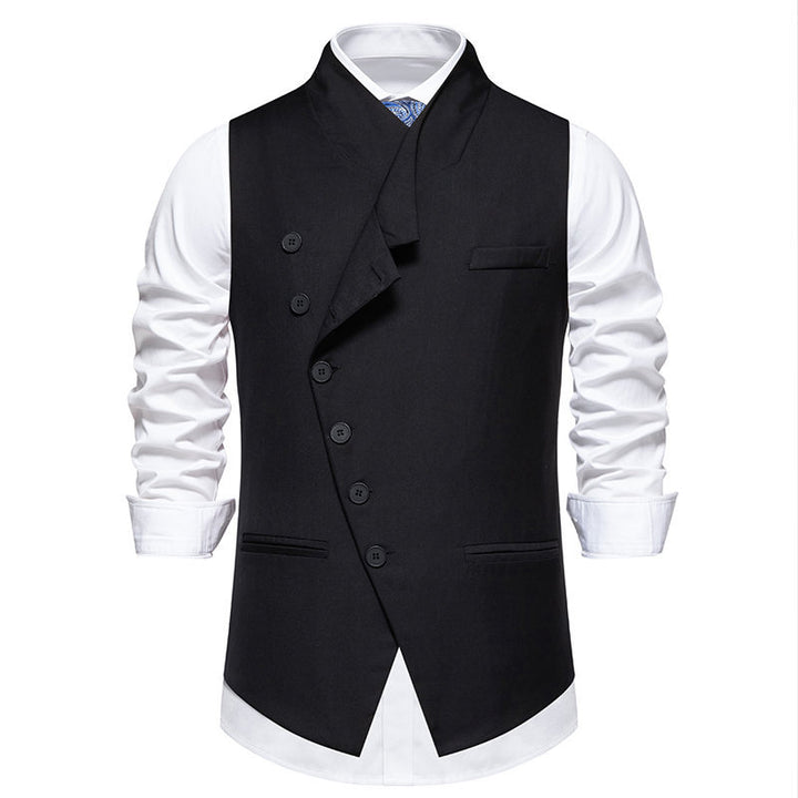 Elegant waistcoat for men with asymmetric collar and modern accents Lune London