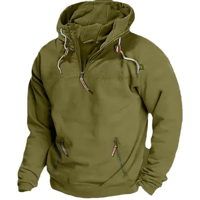 Windbreaker hoodie for men with practical pockets and eco-friendly material Lune London